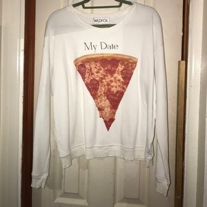 “My Date” Pizza Wildfox Sweatshirt